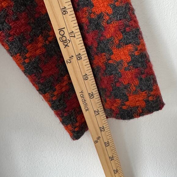Vtg‎ Ernst Strauss Blazer Womens 14 Gray Orange Tweed Open Front Academia Office - Picture 10 of 11